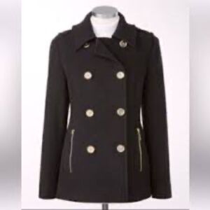 Coldwater Creek Black Peacoat